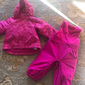 Toddler Girls Snow Bib and Jacket